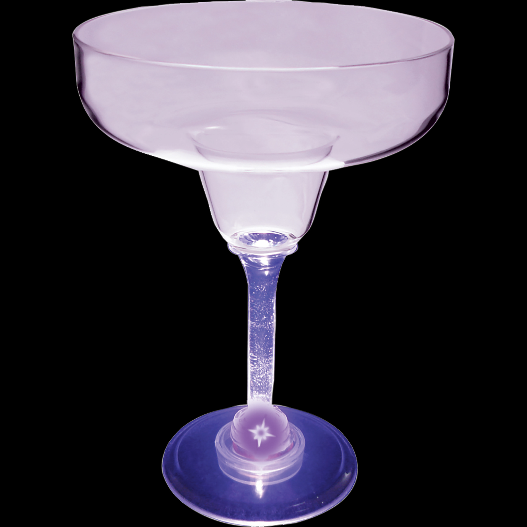 12oz Light Up Standard Stem Plastic Margarita Glass