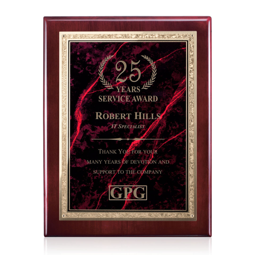 Gemstone Rosewood Plaque - Rosewood/Garnetine 4