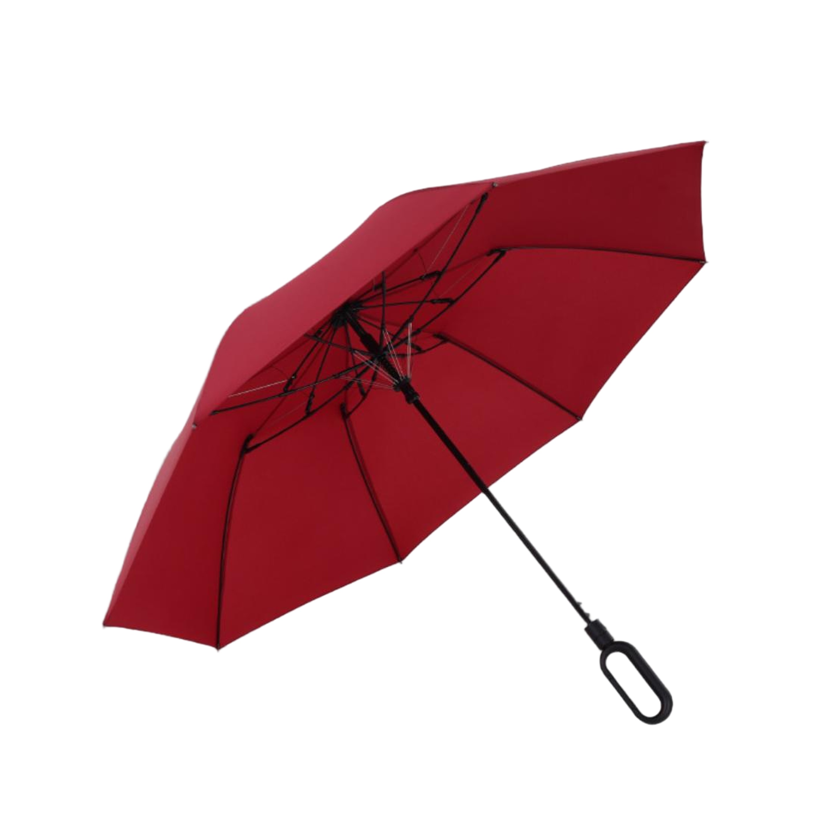 45" Auto Open Compact Umbrella with Carabiner Handle 3