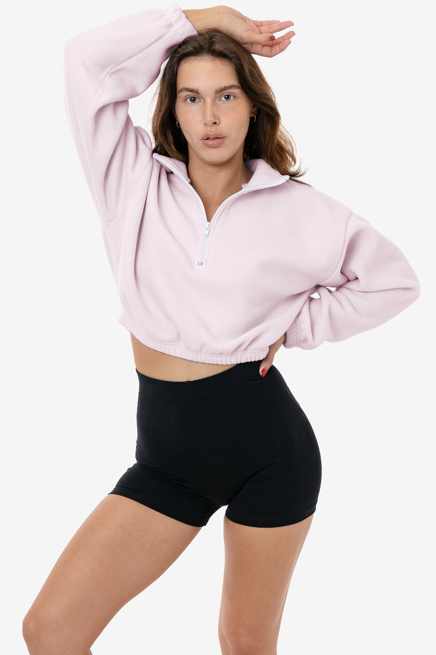 Cropped Polar Fleece Half Zip, custom hoodie or sweatshirt with logo imprint 4