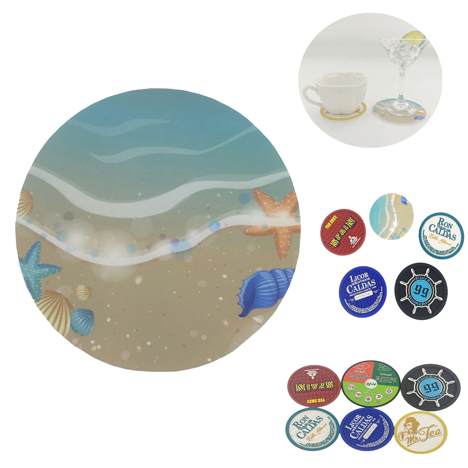 Customized Reusable Silicone Coaster 2