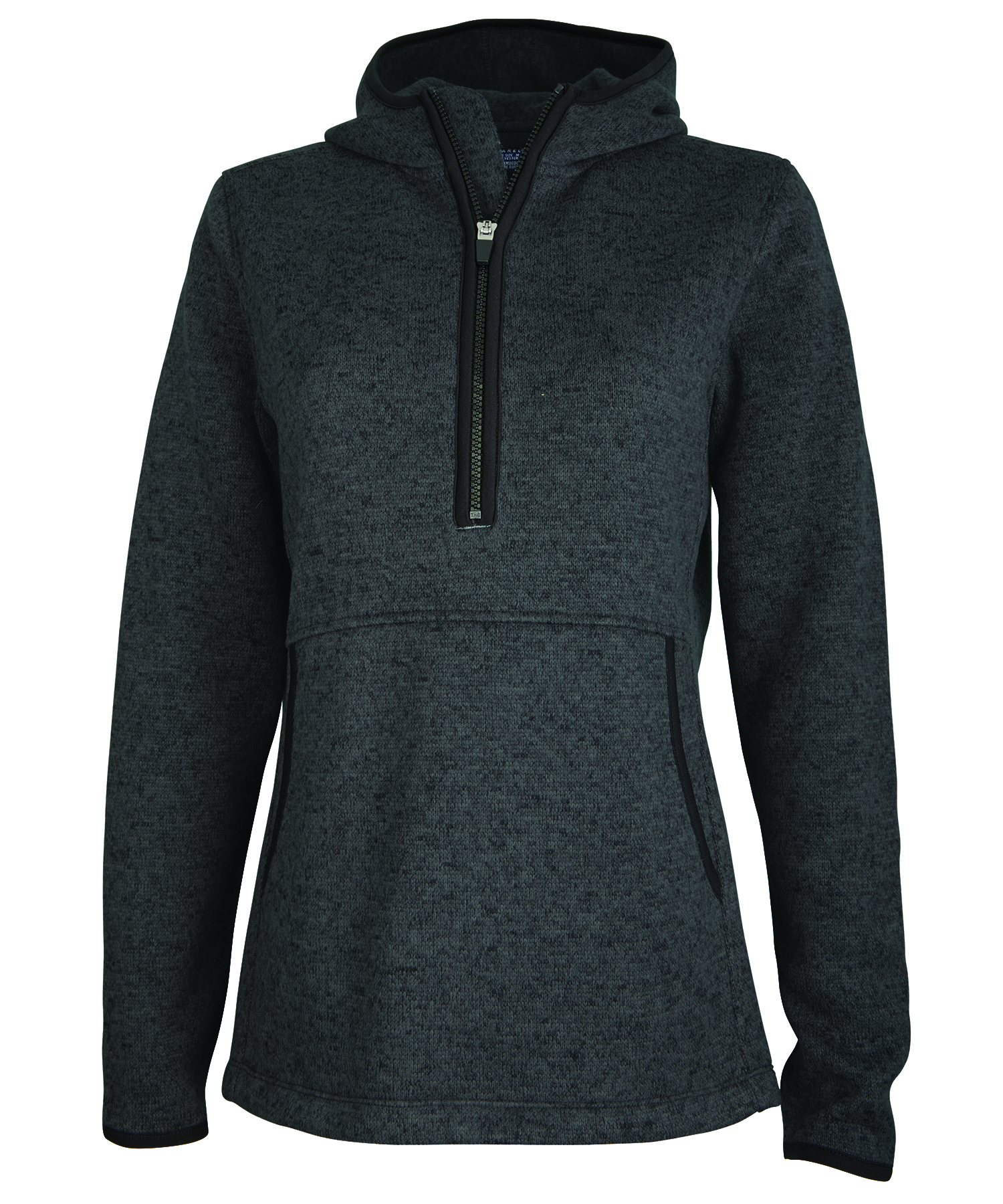 Women's Heathered Fleece Quarter Zip Hoodie