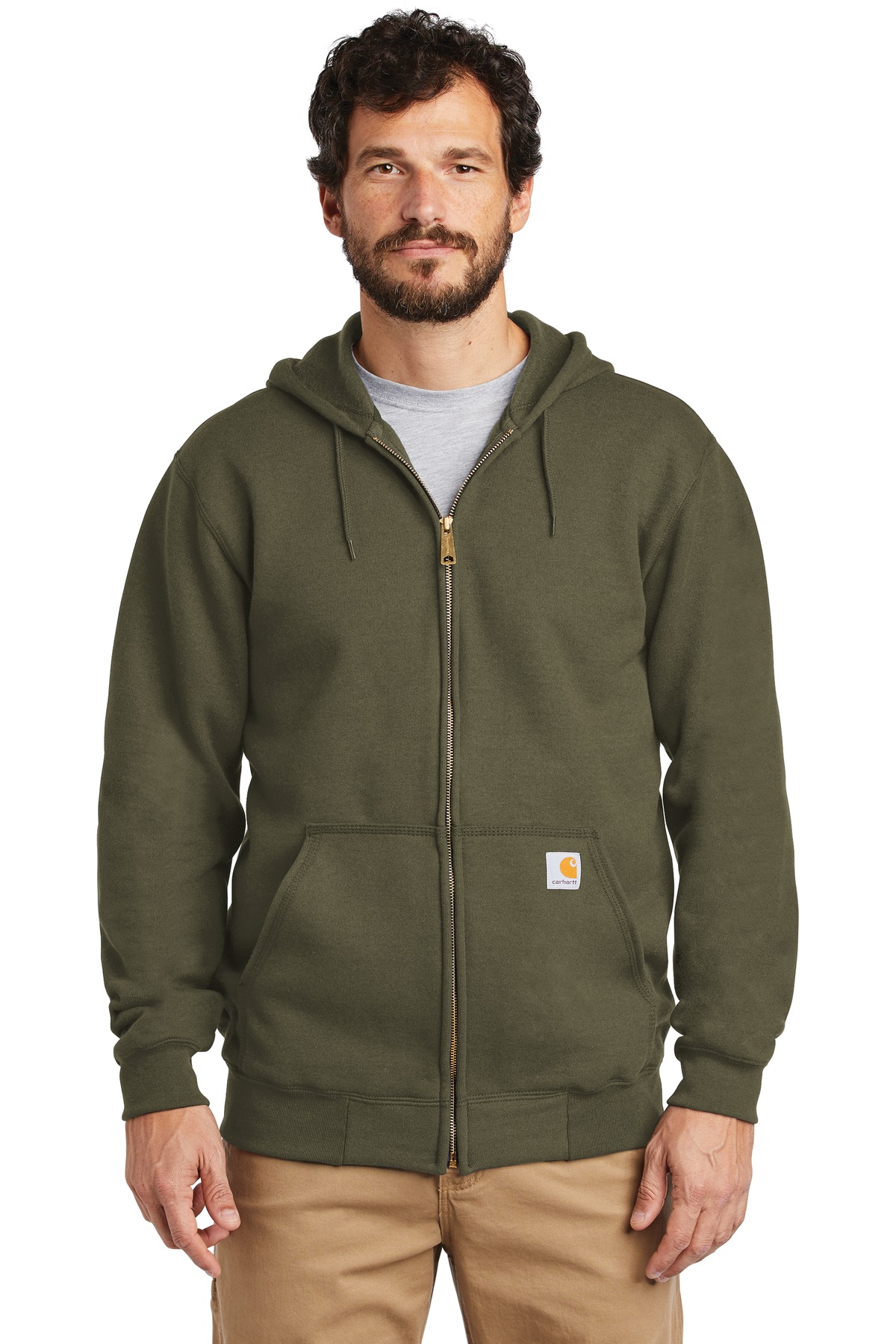 Carhartt Midweight Hooded Zip-Front Sweatshirt. CTK122, custom hoodie or sweatshirt with logo imprint 48
