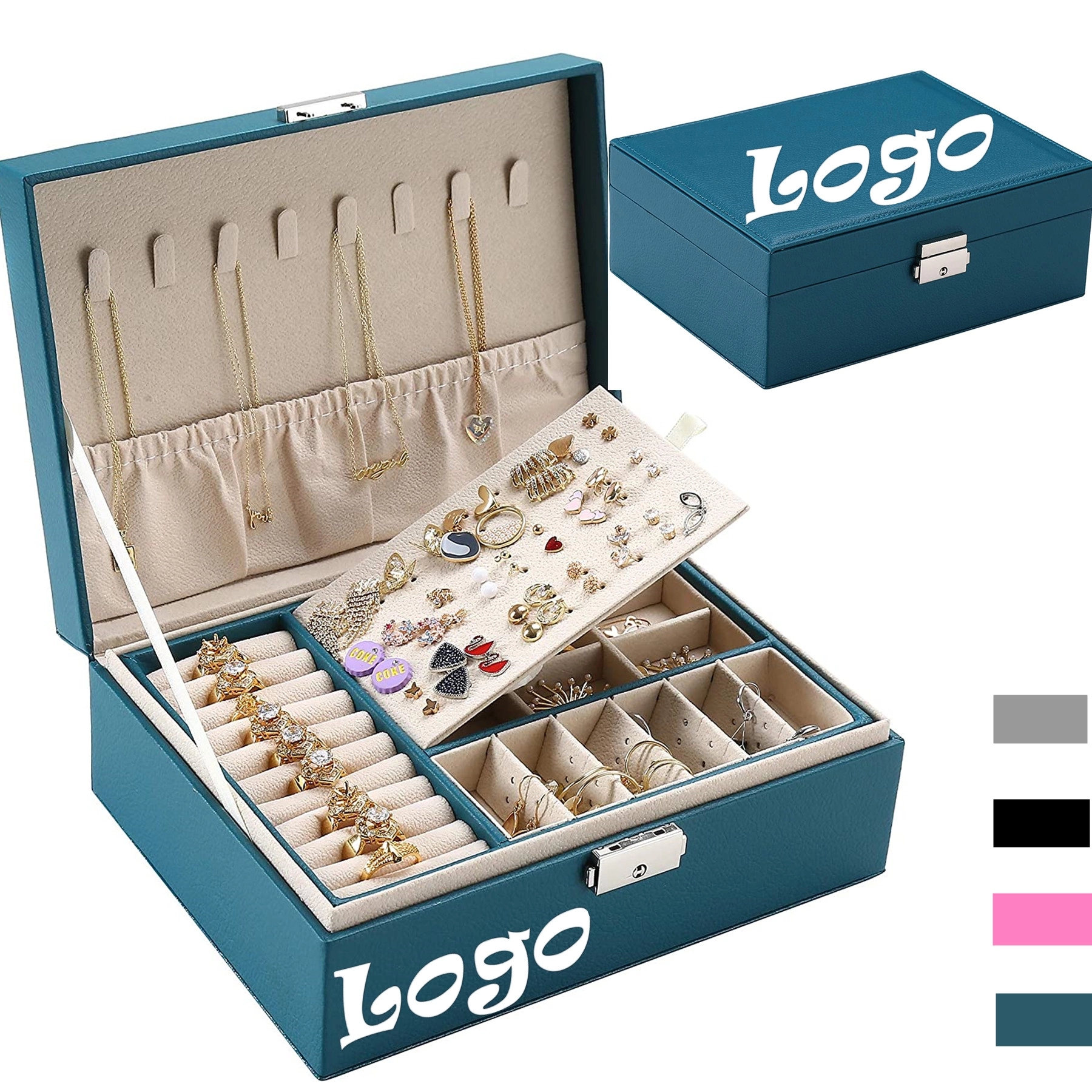 Leather Jewelry Organizer Case 2