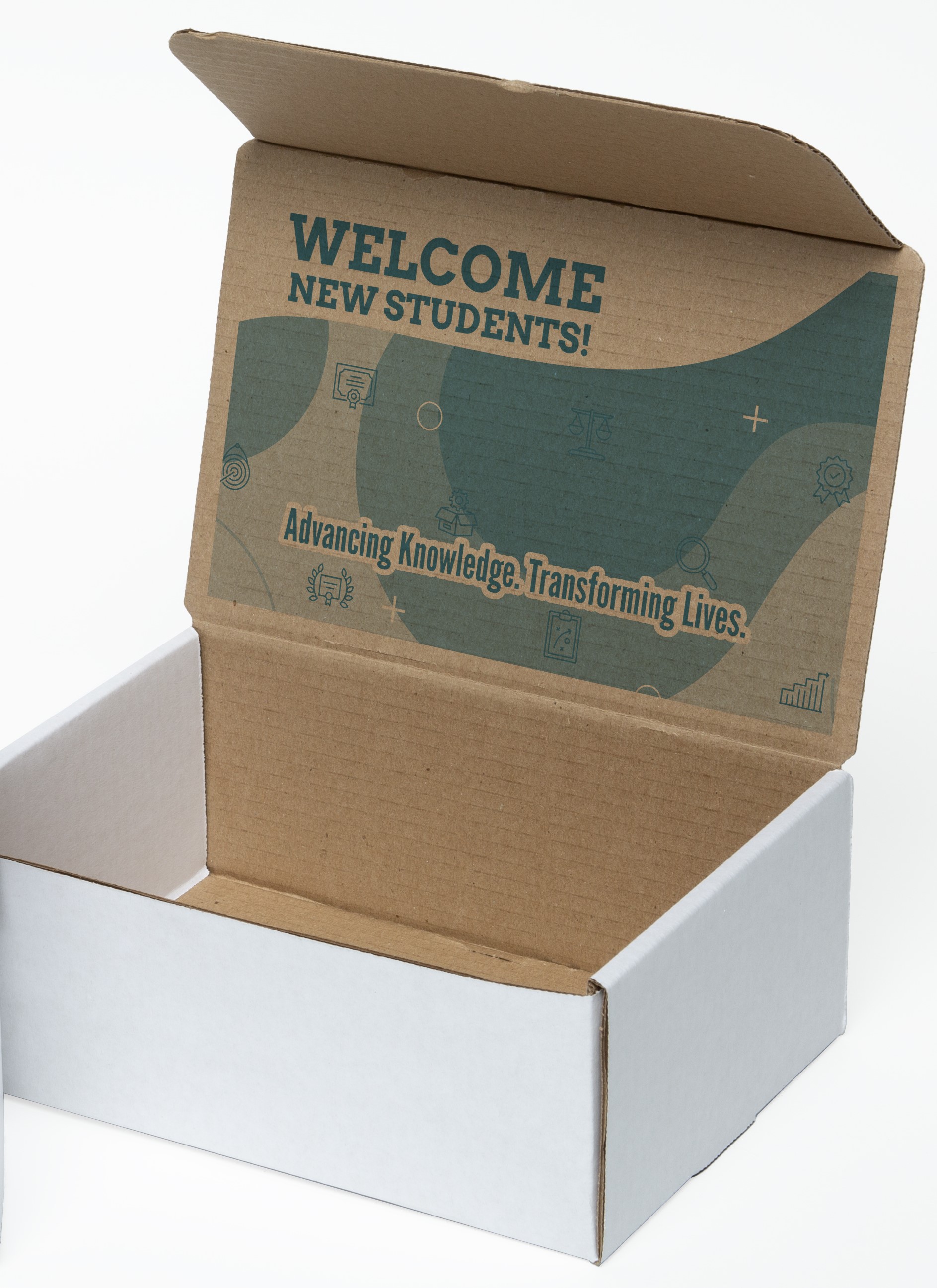 One Color White Display Mailer Box w/Inside Imprint (10" x 7" x 4")