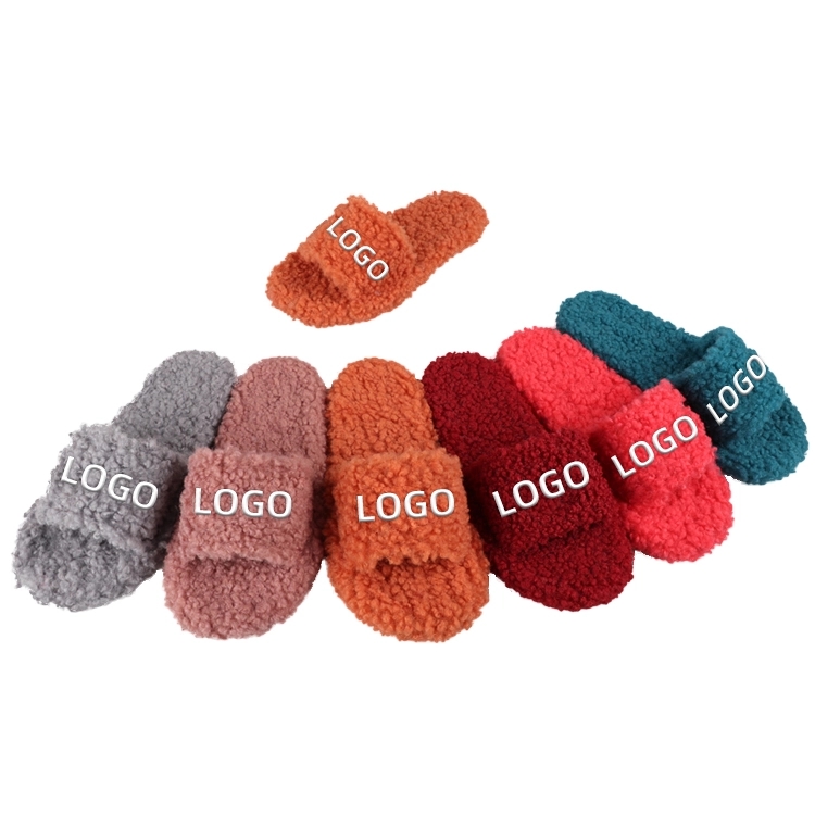 Womens Embroidered Fur Slippers 5