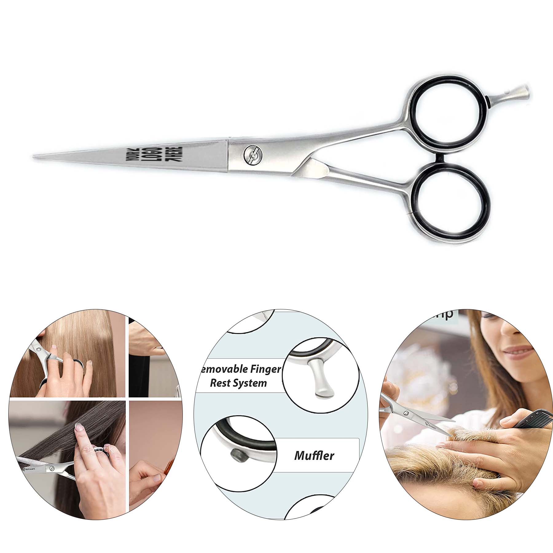 Professional Barber Shears for Salon and Home Use  with Protective Case  2