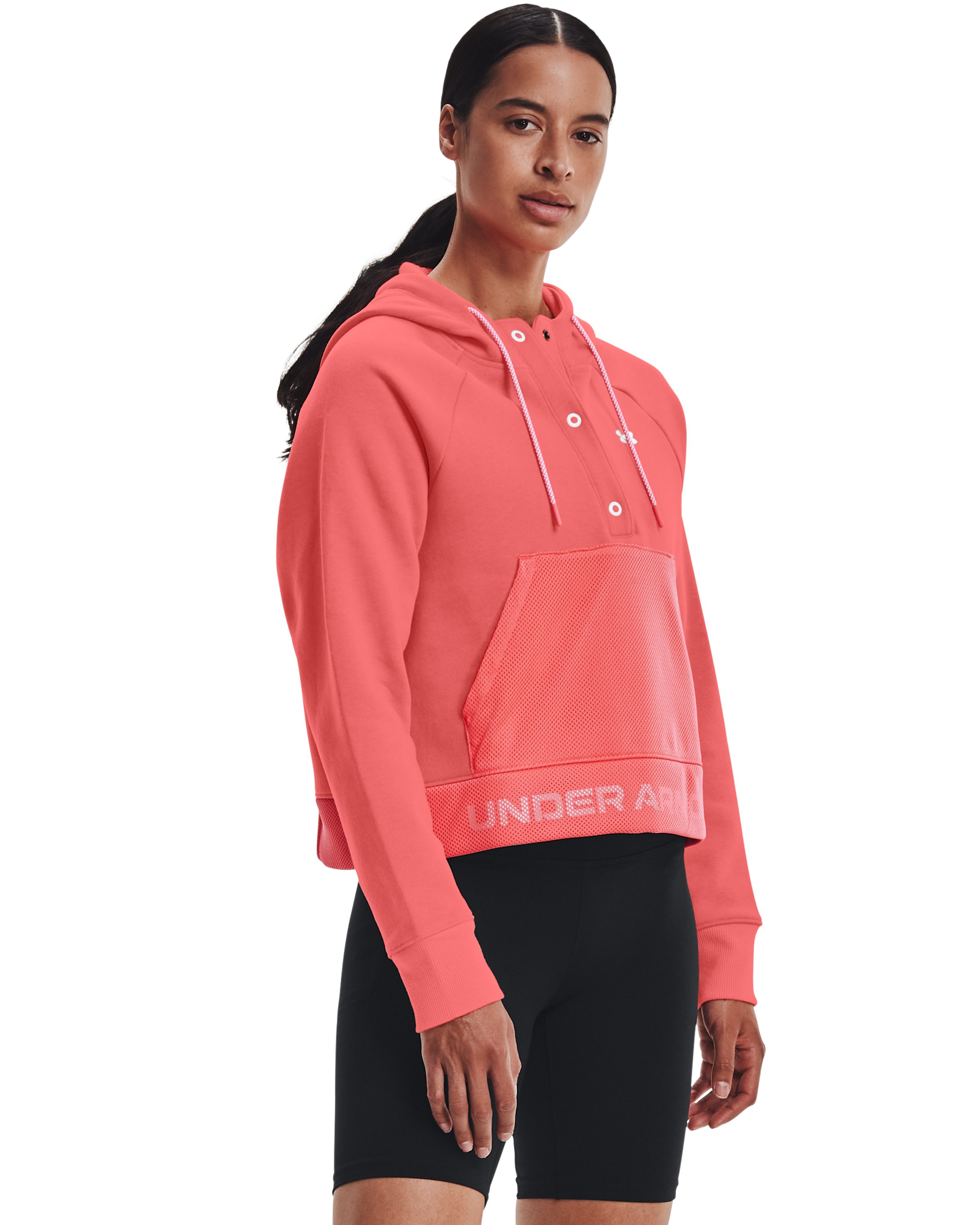 Women's UA Rival Fleece Mesh Hoodie  2