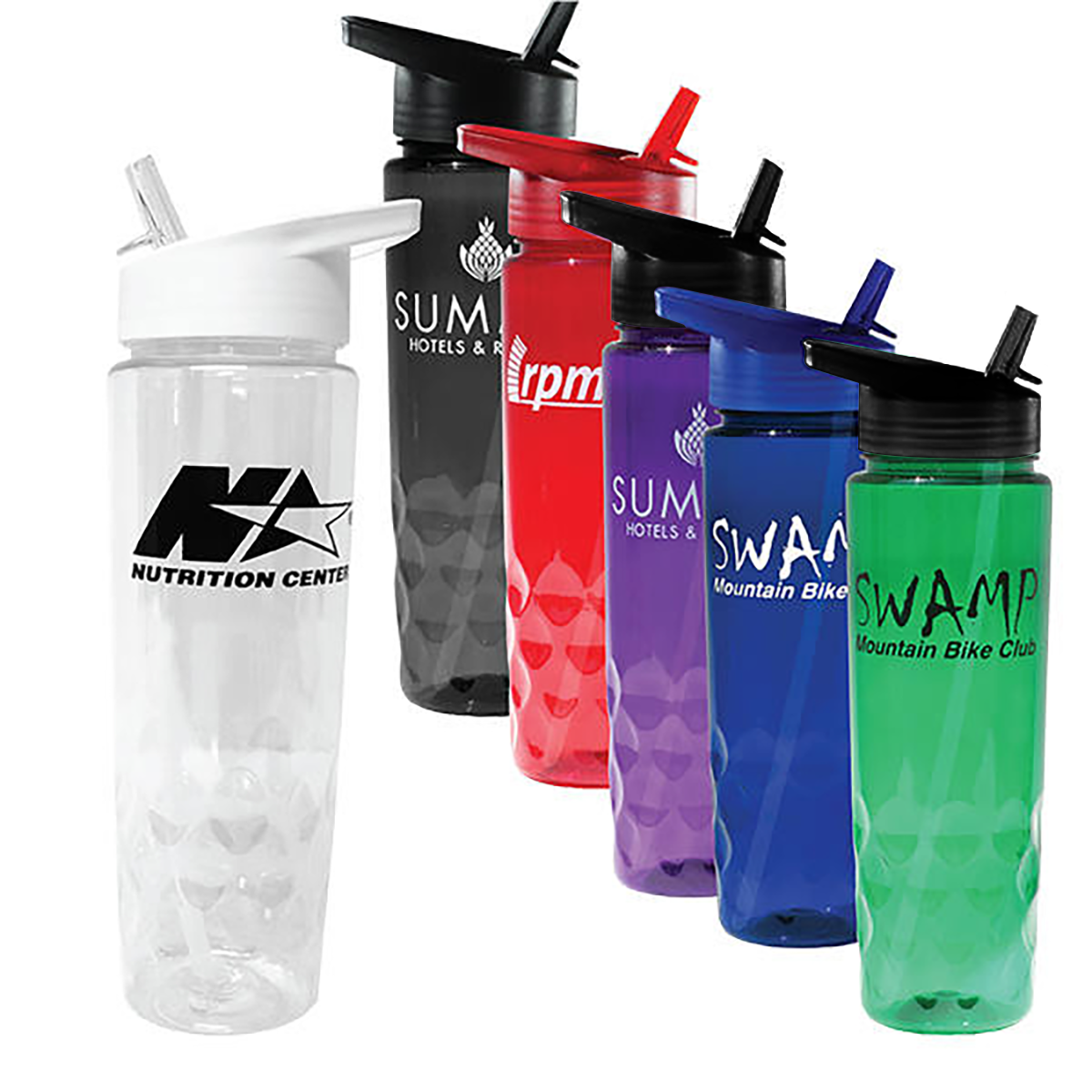 24 oz. Poly-Saver PET Bottle with Straw Cap 1