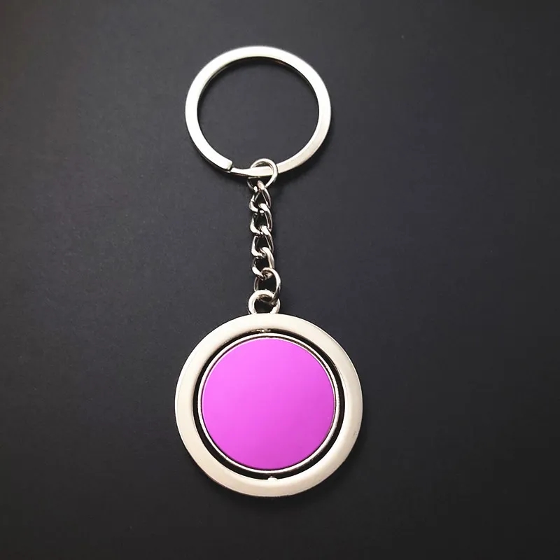 Zinc Alloy Circular Rotating Key Chain 4