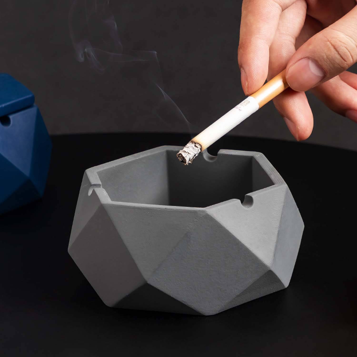 Personalized Diamond Shaped Cement Ashtray 8