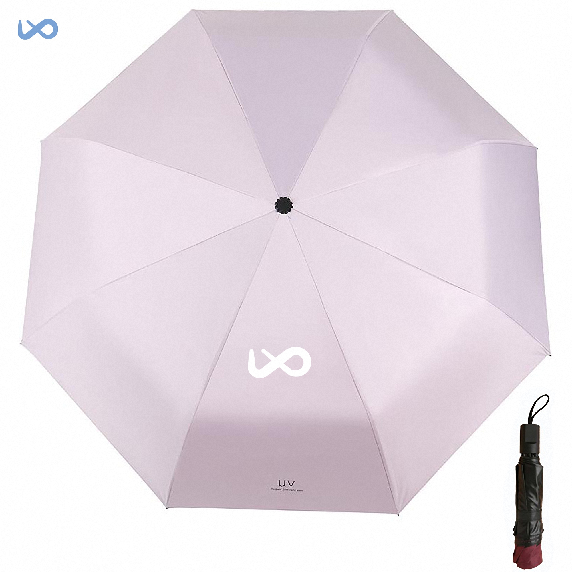 UV Protection Black Plastic Umbrella 2