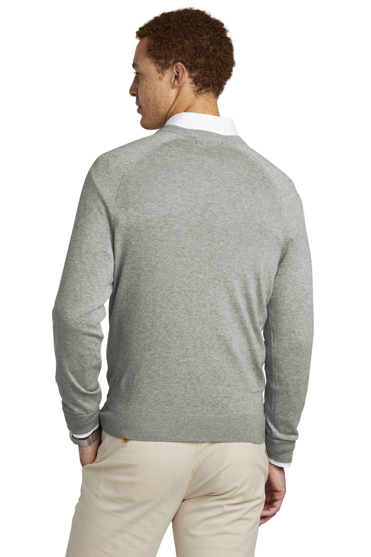 Brooks Brothers Cotton Stretch V-Neck Sweater BB18400 13