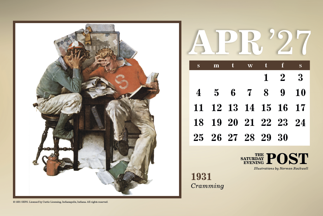 Triumph® Calendars The Saturday Evening Post Large Desk Calendar 54