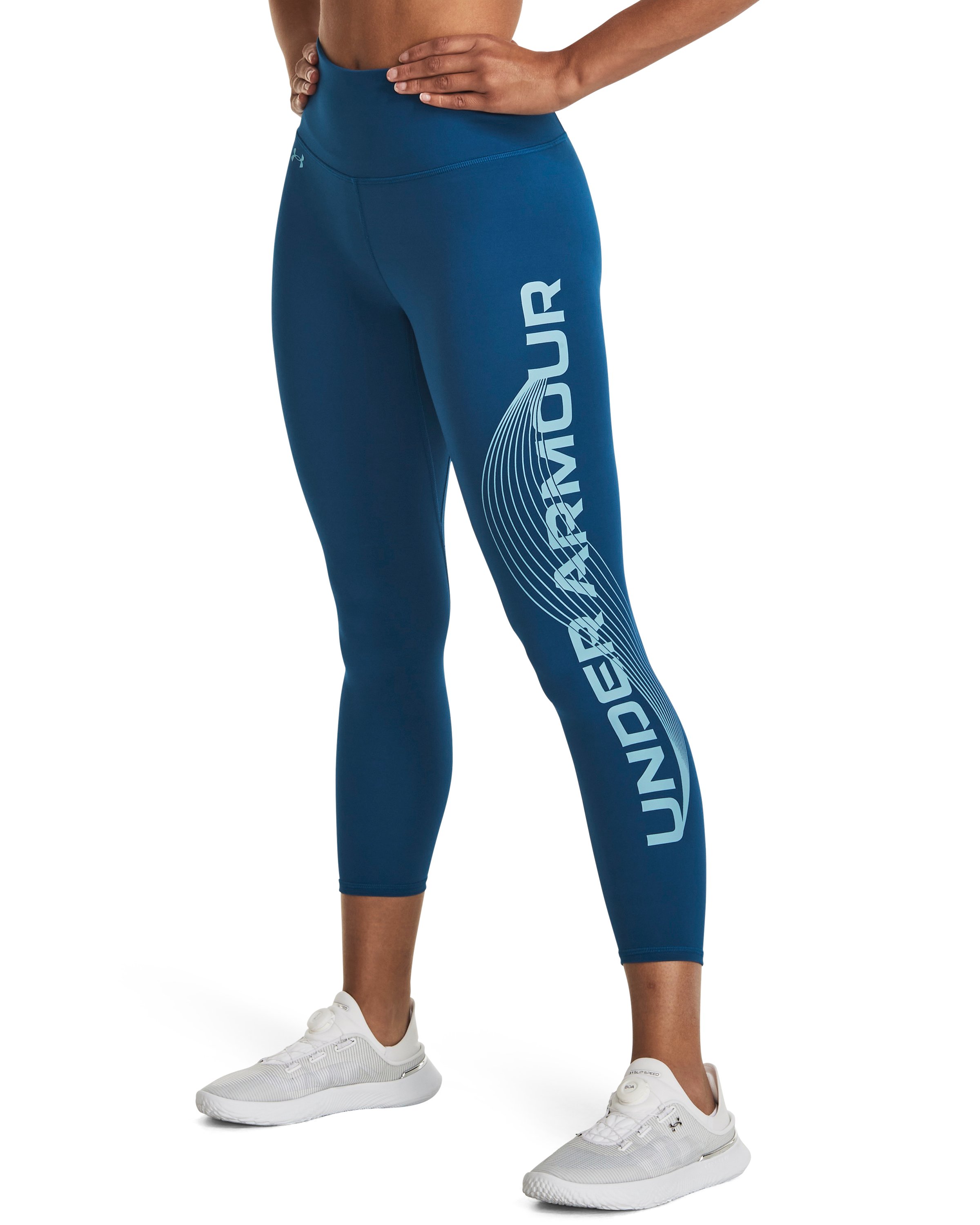 UA Motion Branded Women's Ankle Leggings 2