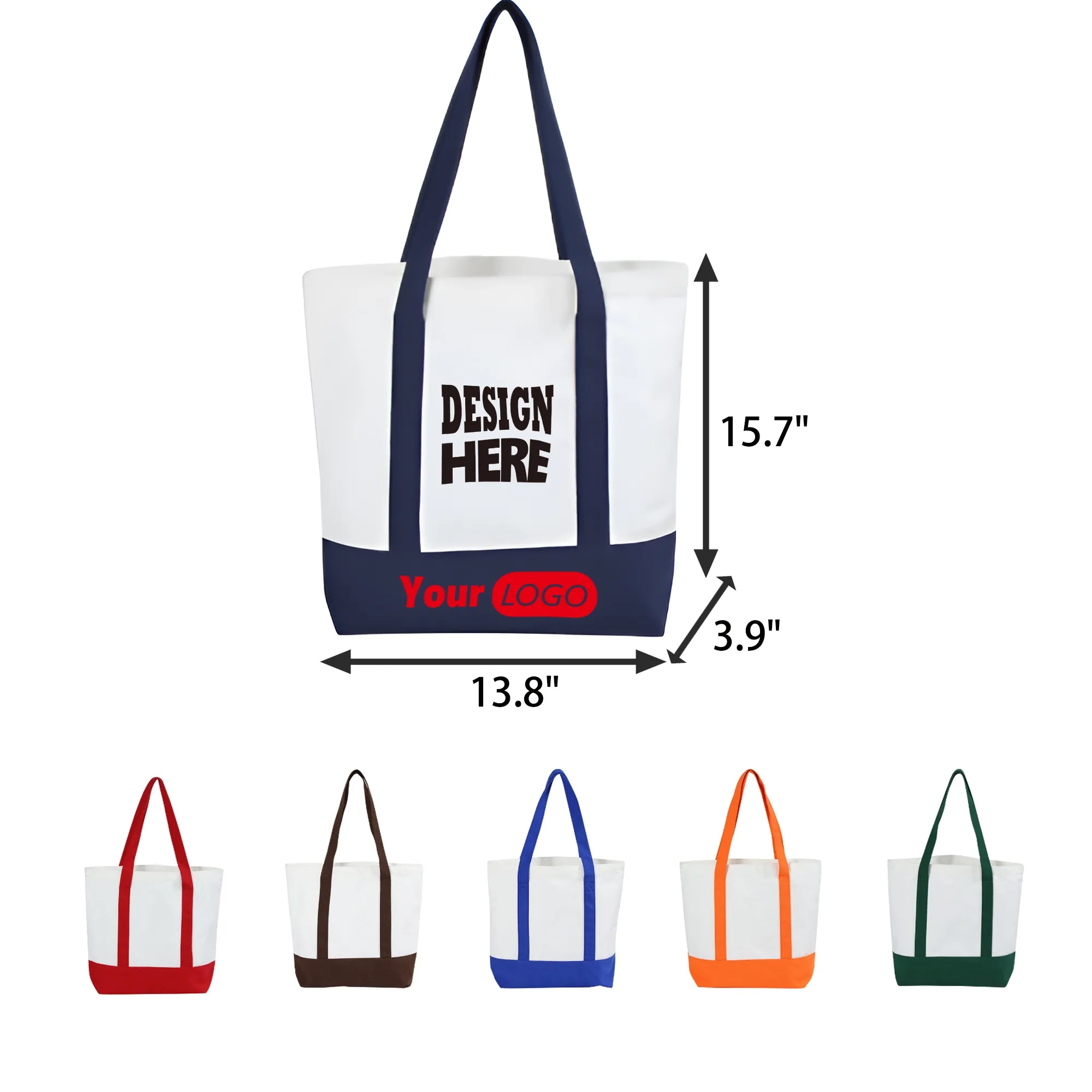 MOQ 30 PCS Colorful Canvas Tote Bag