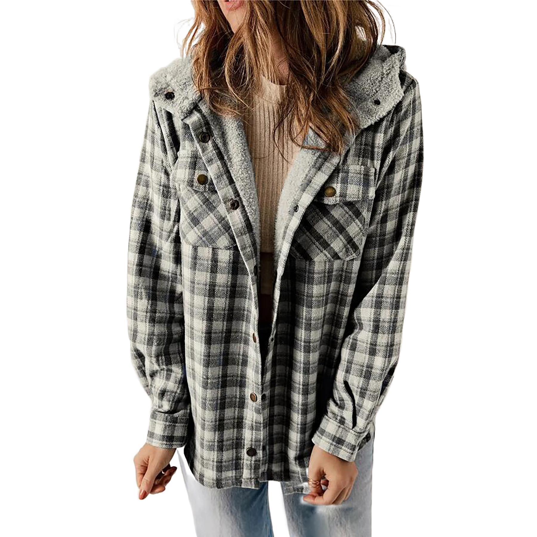 Women's Warm Plaid Jacket 1