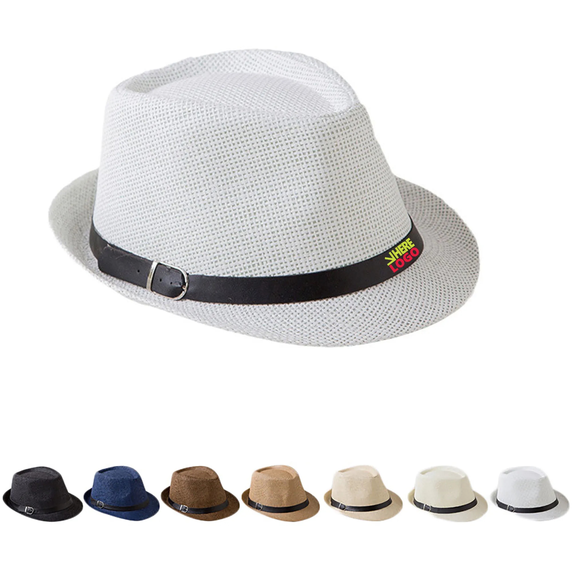 Summer Panama Straw Fedora Hat 5