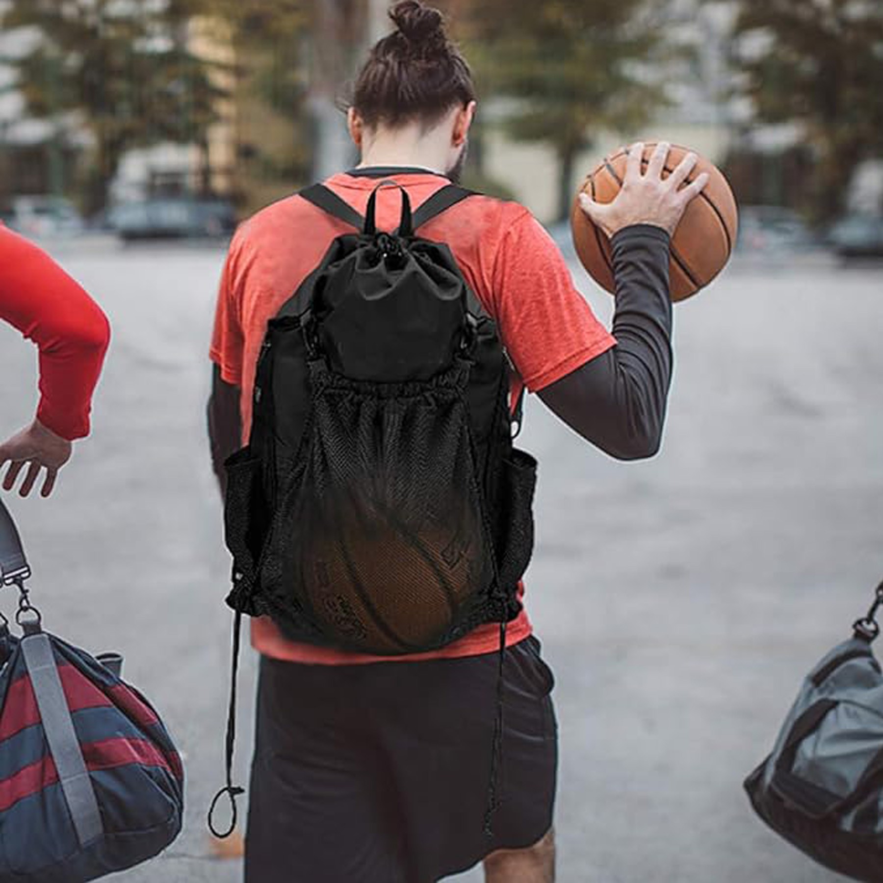 Drawstring Basketball Backpack Waterproof Sports Gym Bag 4