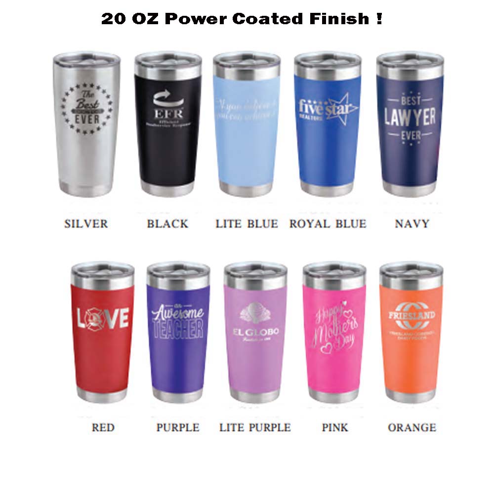 20 oz. Stainless Steel Laserable Double Wall Tumbler Bottle 2