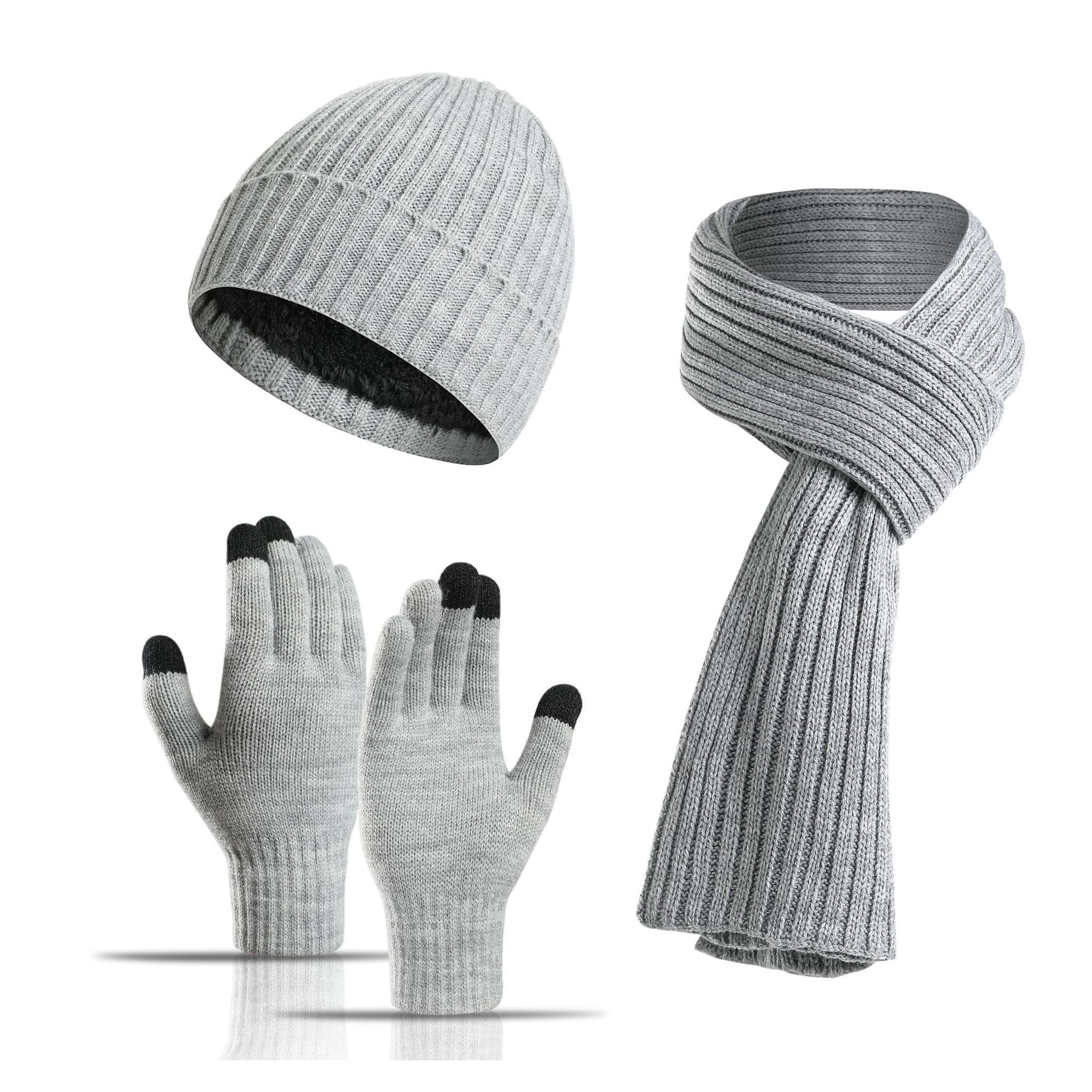 Unisex 3-Piece Winter Accessories with Touch Capability 4