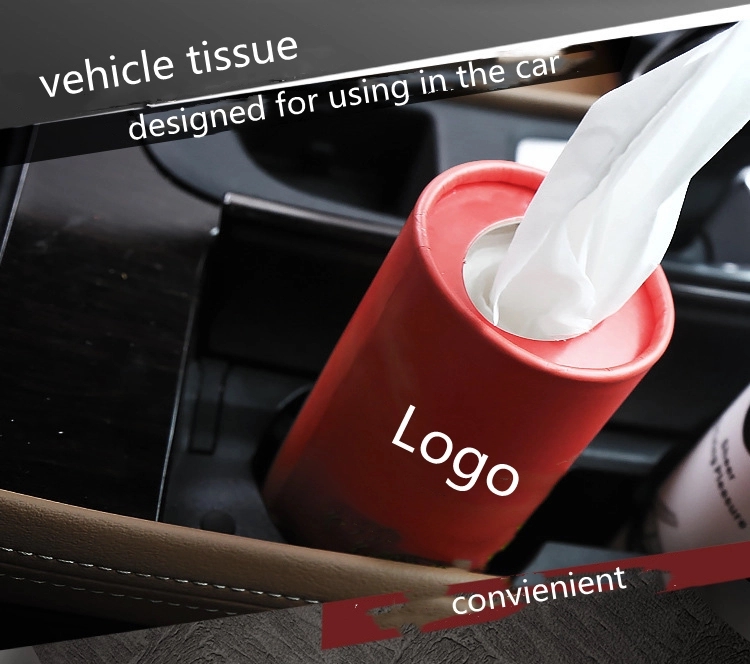 Advertising Full Color Round Tissue Box Container 2