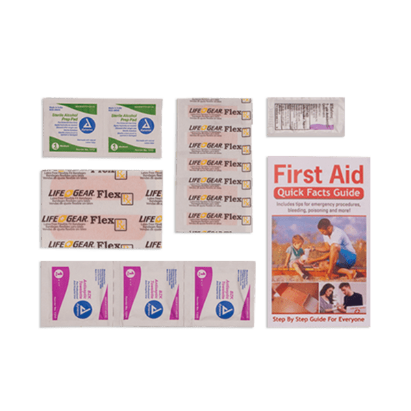 Basic First Aid Kit in a Resealable Plastic Bag 1