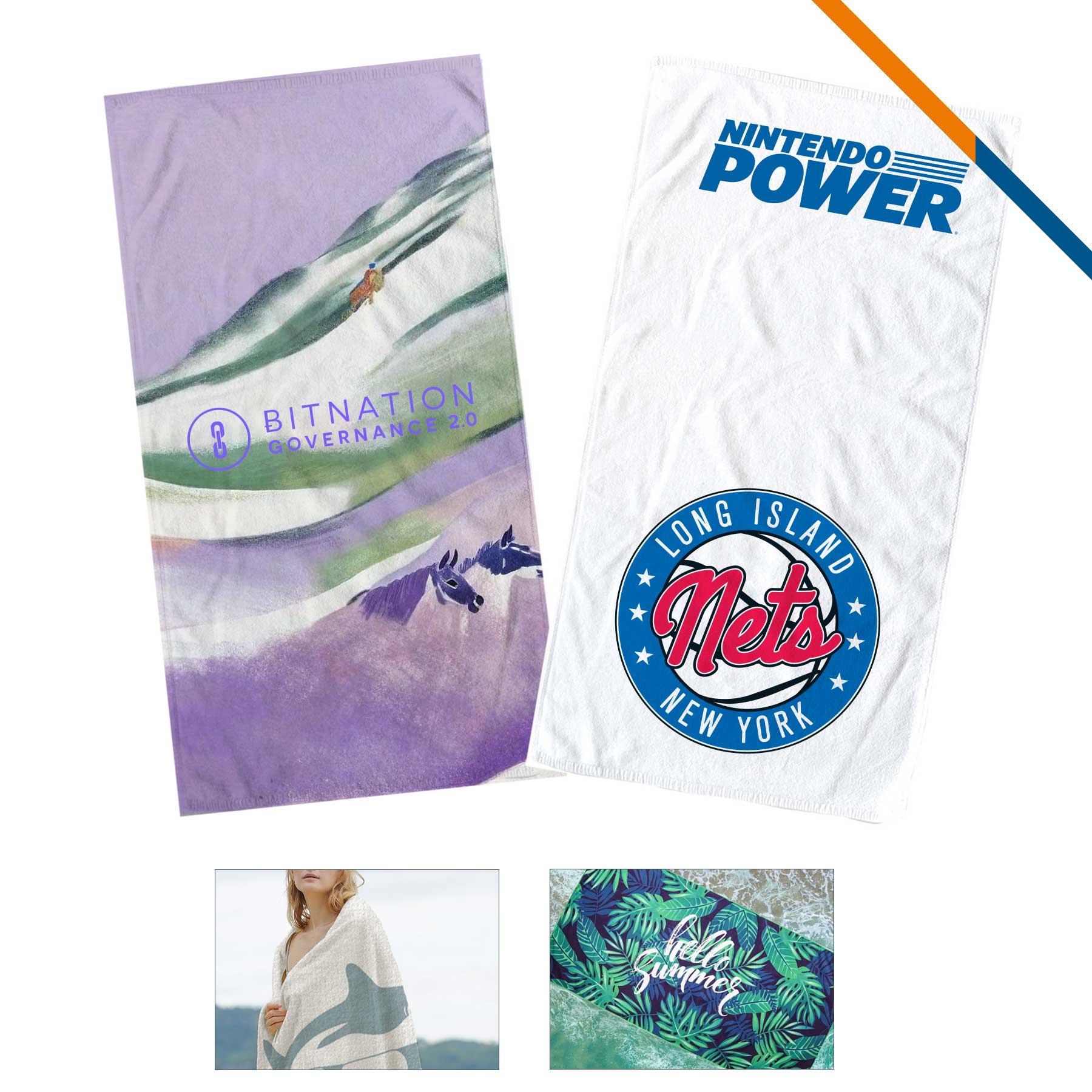 Suiy Sublimated Beach Towel - 60" x 30" 2