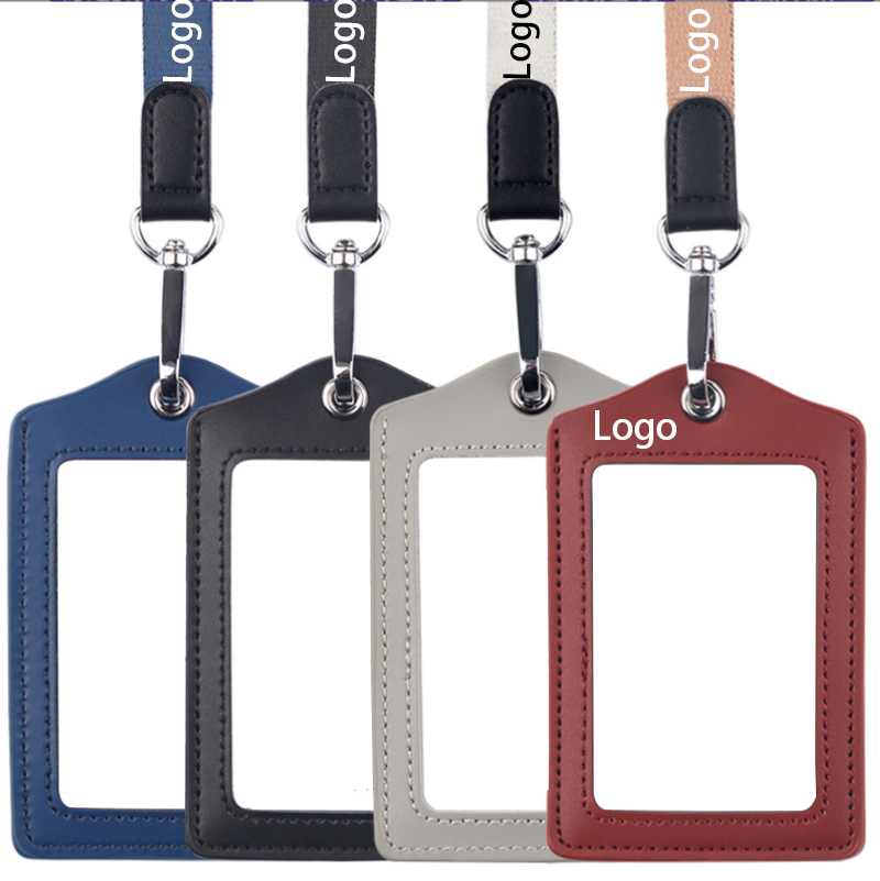 Genuine Leather Badge Holder with Lanyard 8