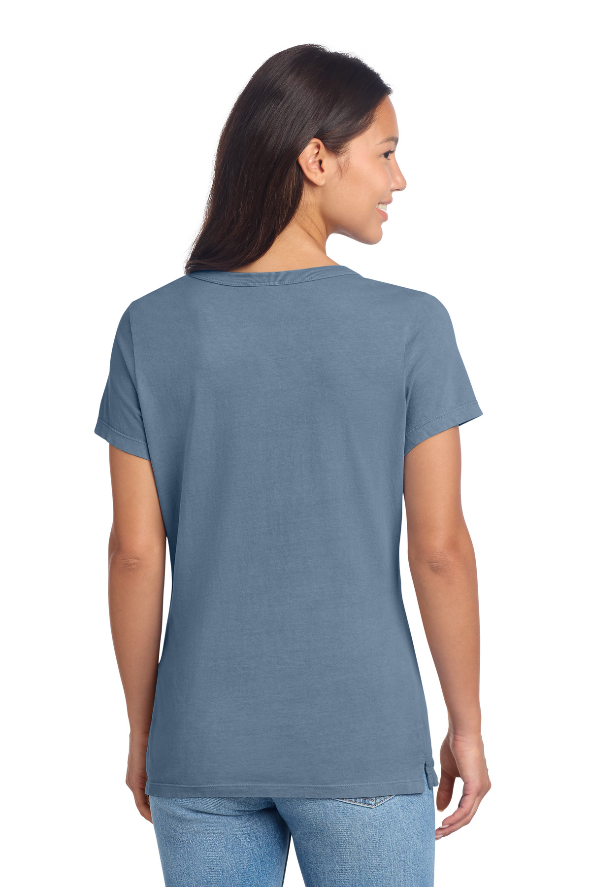 Port & Co Women's Beach Wash Garment-Dyed V-Neck Tee LPC099V 12