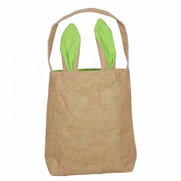 Burlap Easter Bunny Bag 5