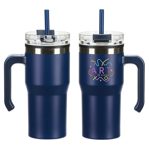 Outback 20 oz Stainless Steel/Polypropylene Mug with Lid and Straw 36