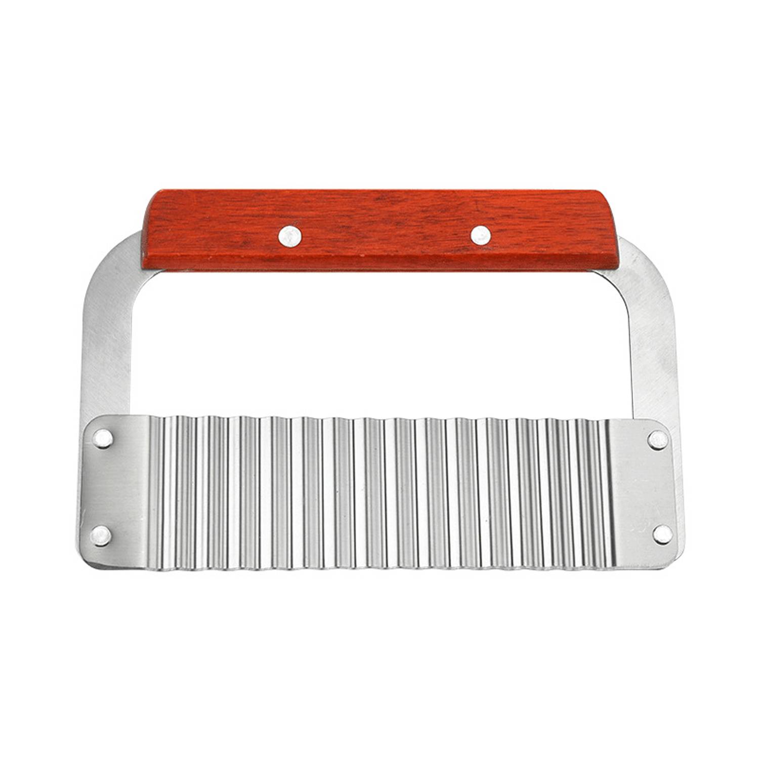 Stainless Steel Wavy Potato Crinkle Cutter, custom kitchen gadget with logo imprint 3