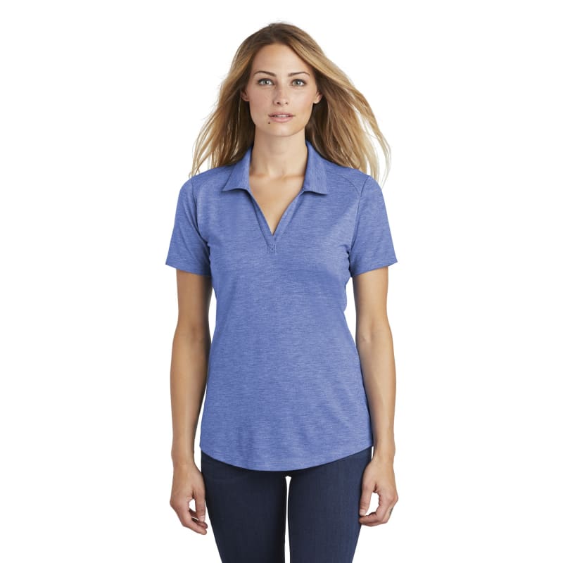 Sport-Tek Women's PosiCharge Tri-Blend Wicking Polo. 10