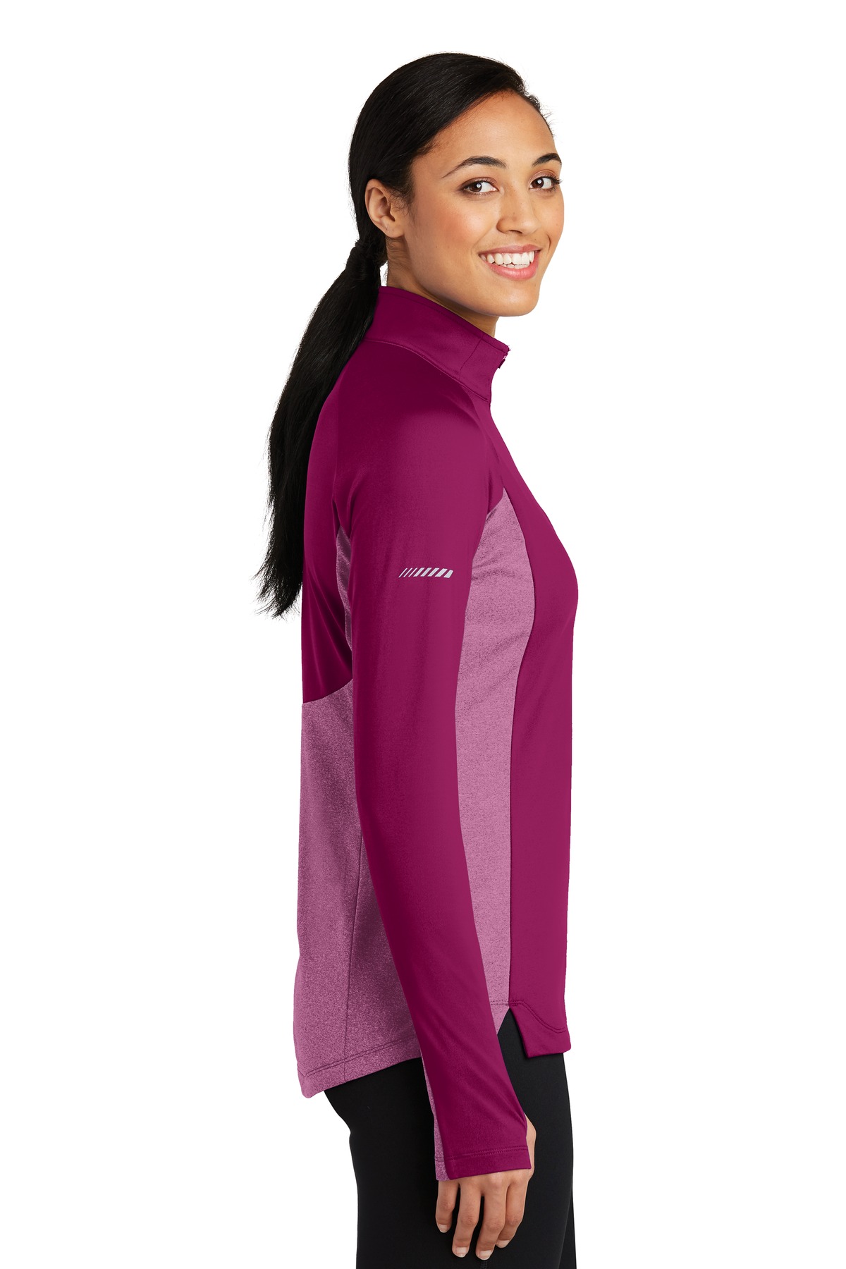 Sport-Tek Women's Sport-Wick Stretch Contrast 1/4-Zip Pullover. LST854 10