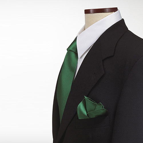 Kelly Green Polyester Pocket Square 2