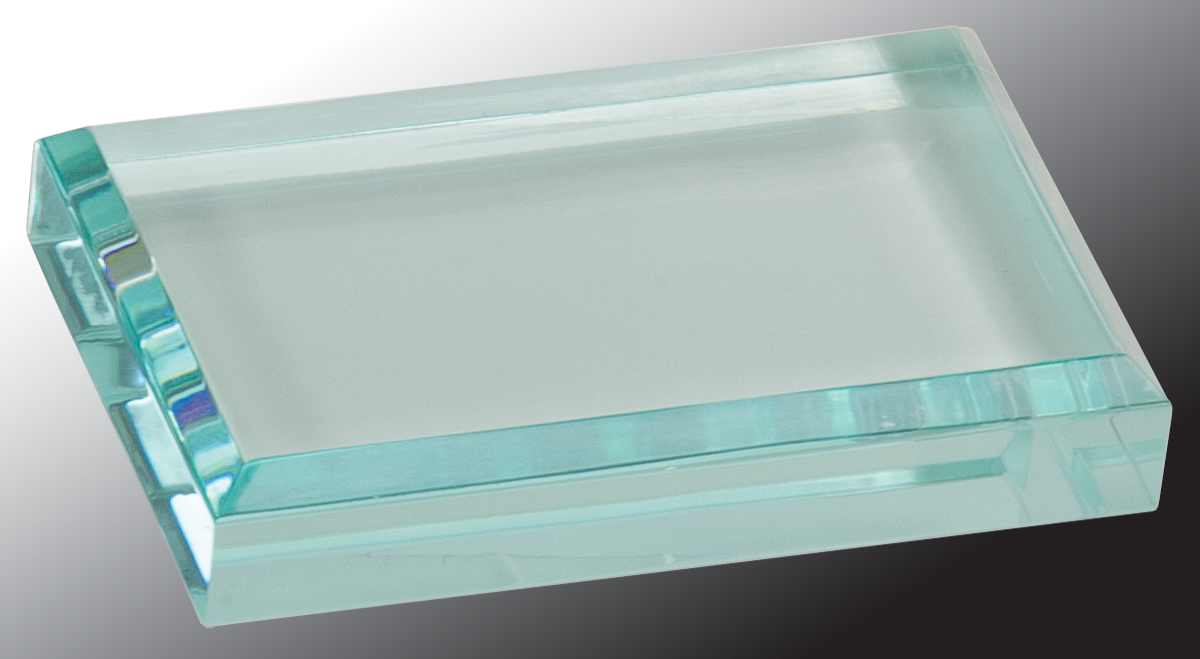 4" x 2 1/2" Jade Acrylic Paperweight Award