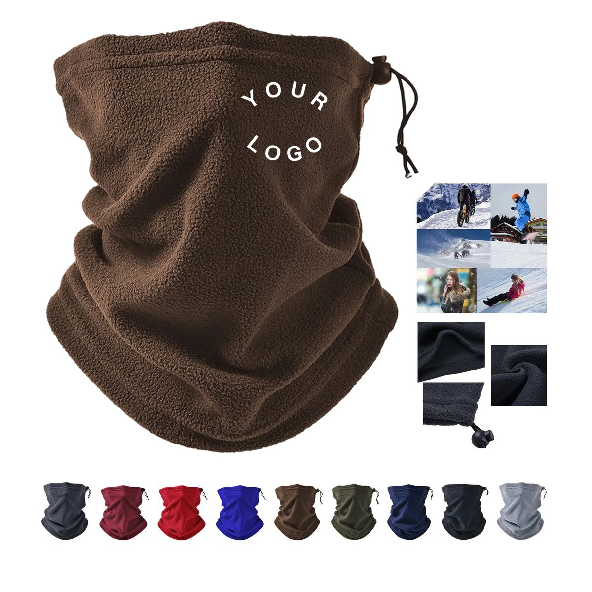 Winter Neck Gaiter with Face and Ear Coverage 9