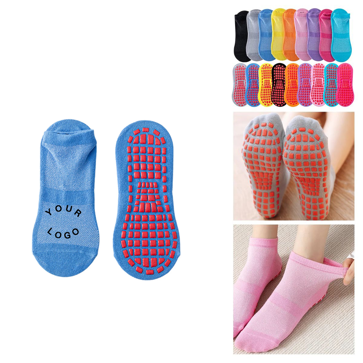 Cotton Anti Slip Yoga Grip Socks 11