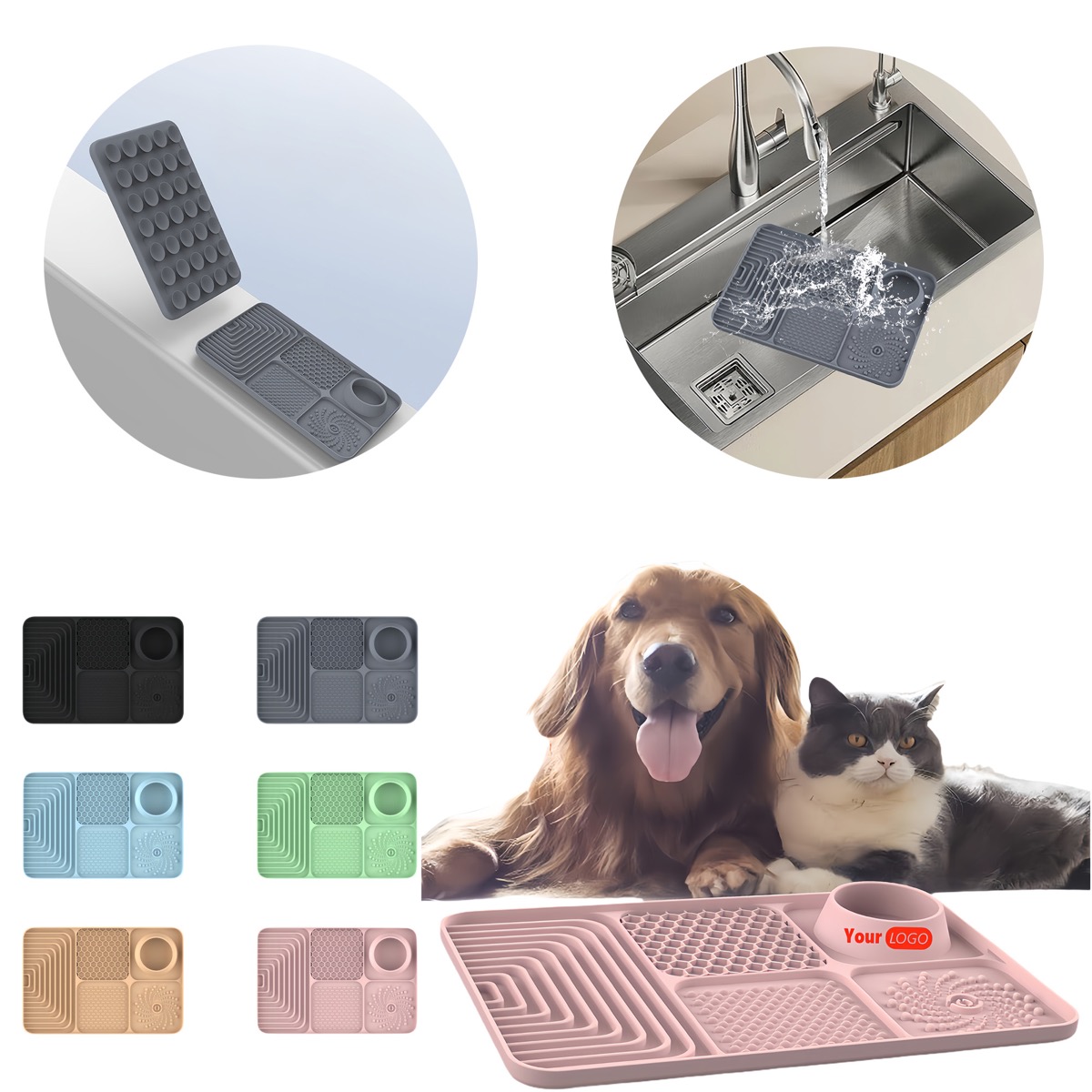 Non-slip Multifunctional Silicone Pet Placemat 4