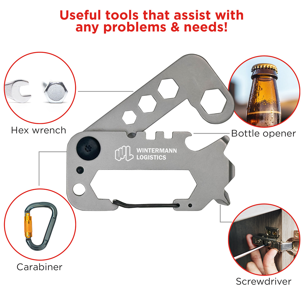 Best Buddy Tools® Slim Profile Multi-Tool Carabiner 7