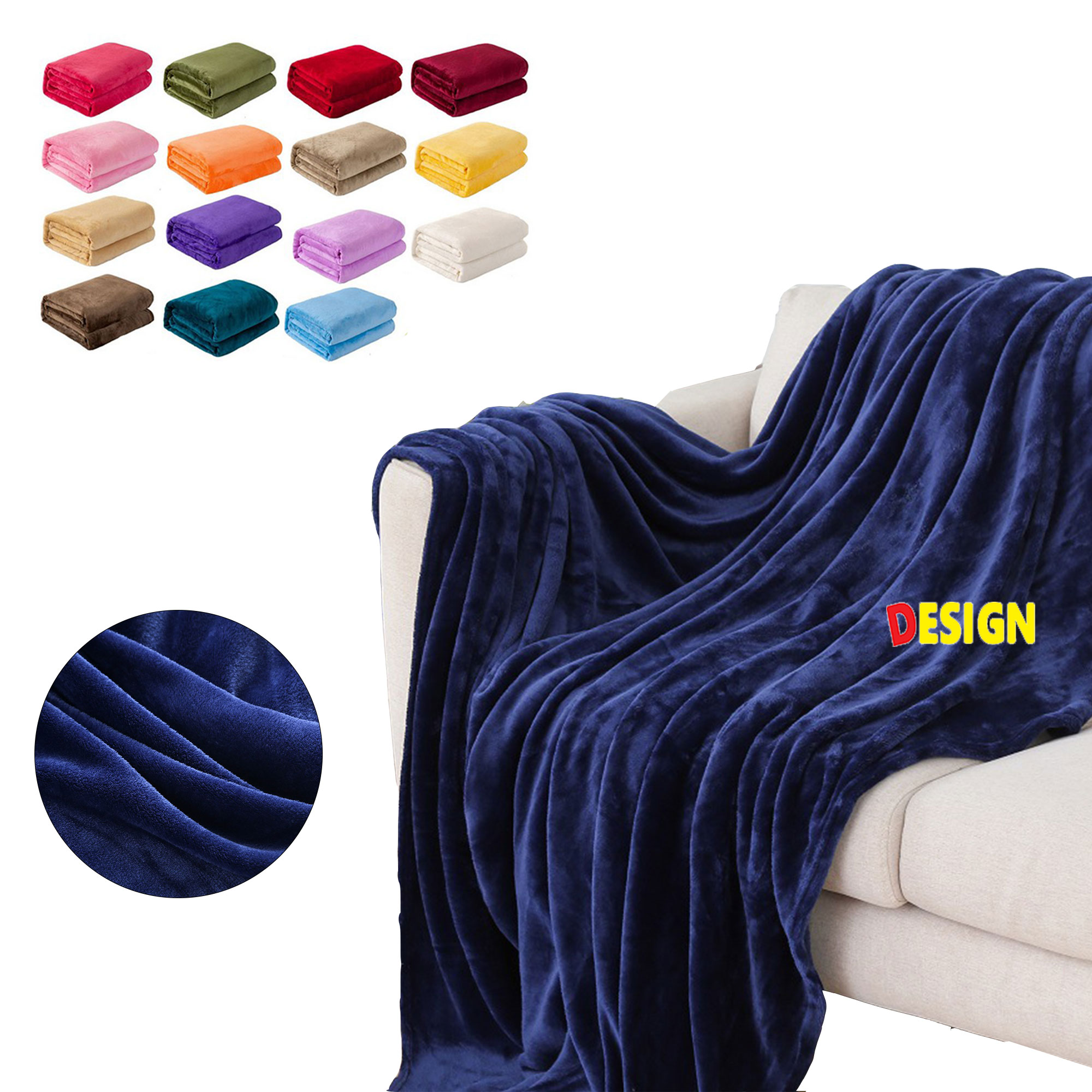 Flannel Fleece Microfiber Blanket 2
