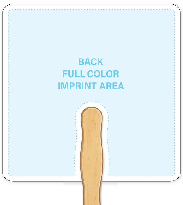 HAND FANS - Full Color, Square Shaped Hand Fan 6