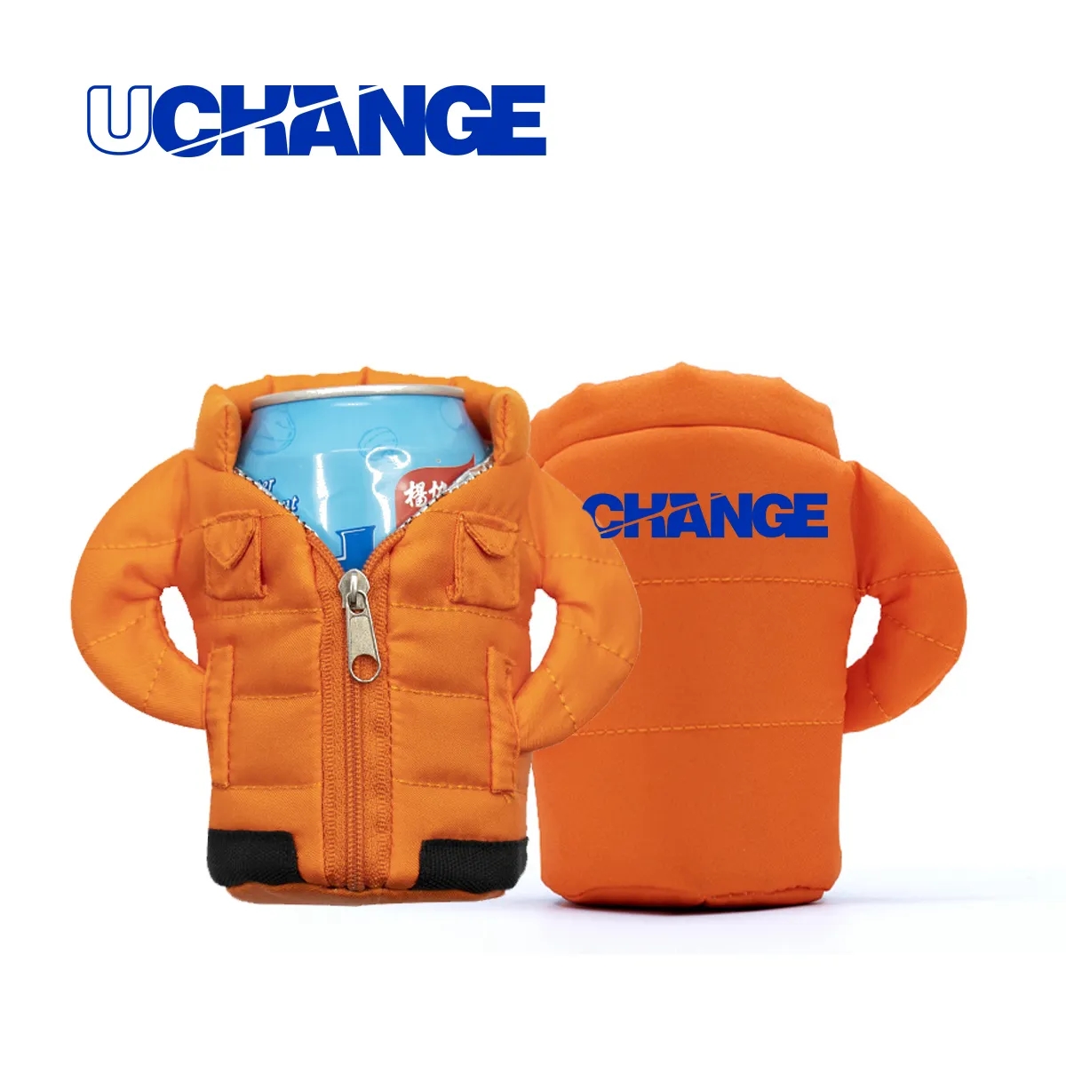 Puffer Jacket Can Cooler Insulated Sleeve 12 Oz. 7