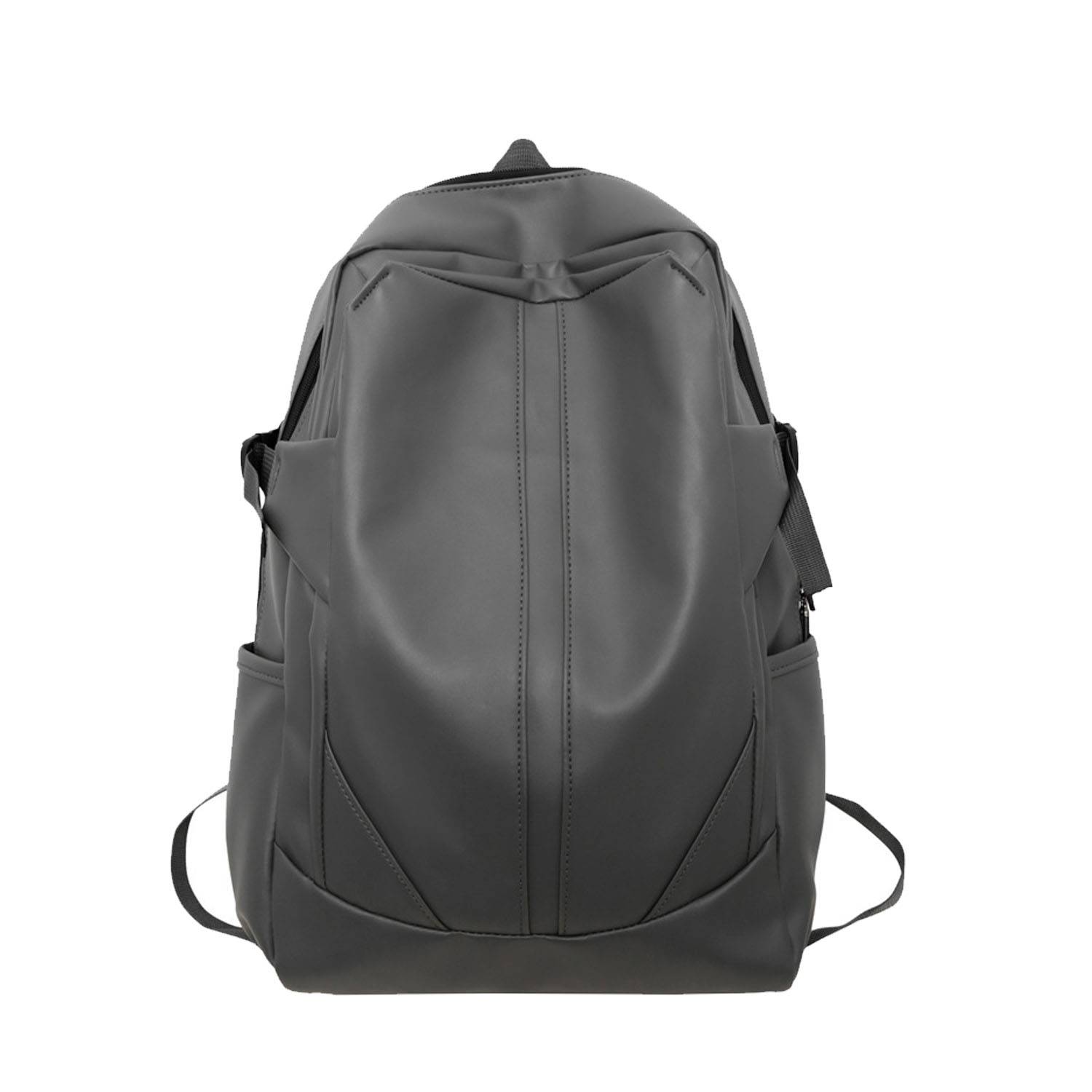 Large Capacity Waterproof Durable PU Leather Backpack 4