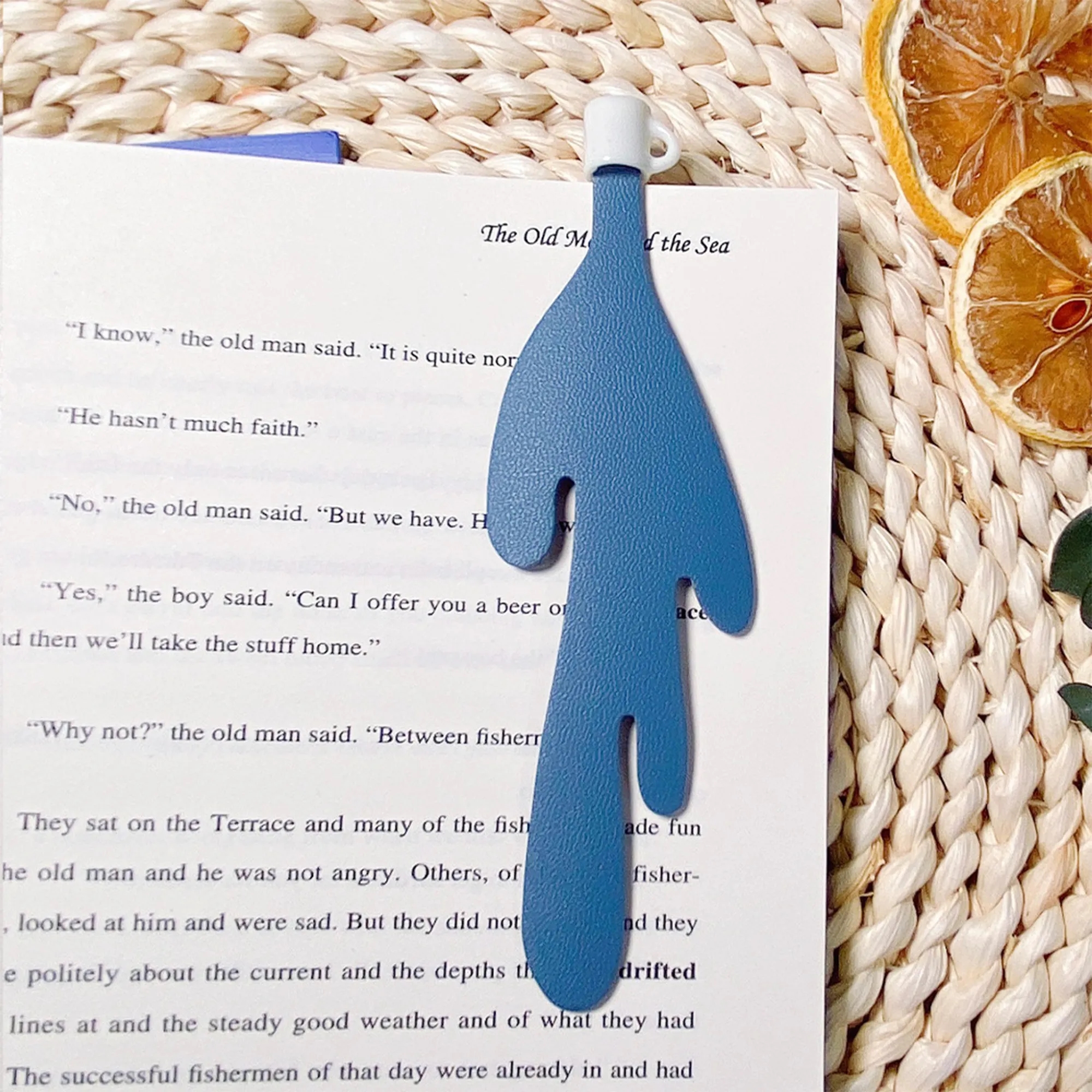 Custom Leather Bookmark With Spilled Coffee Design 1