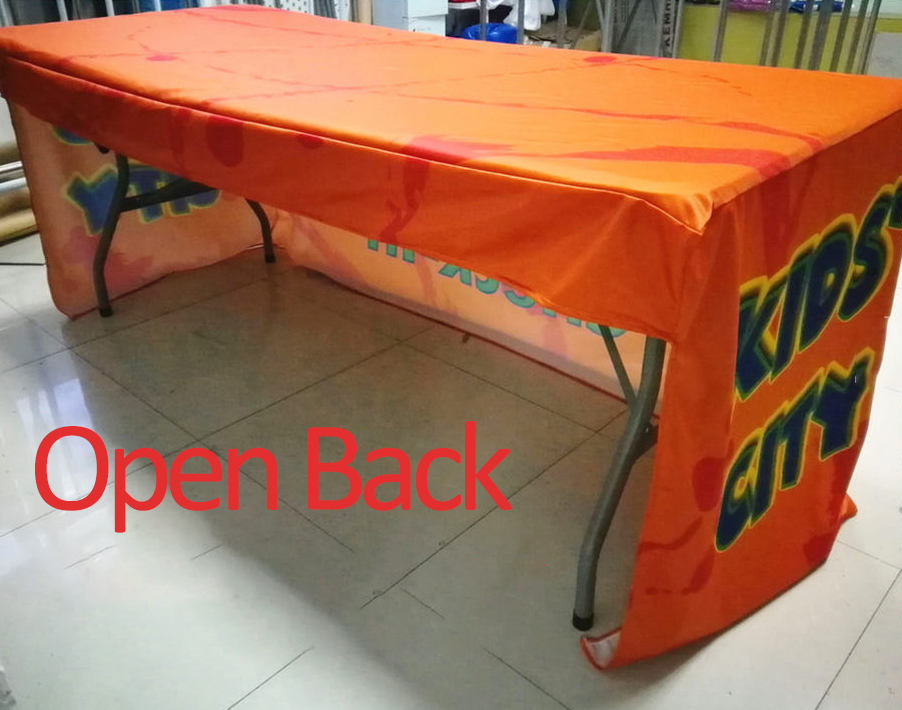 Custom 3-Sided Tradeshow Tablecloth Cover 6FT 3