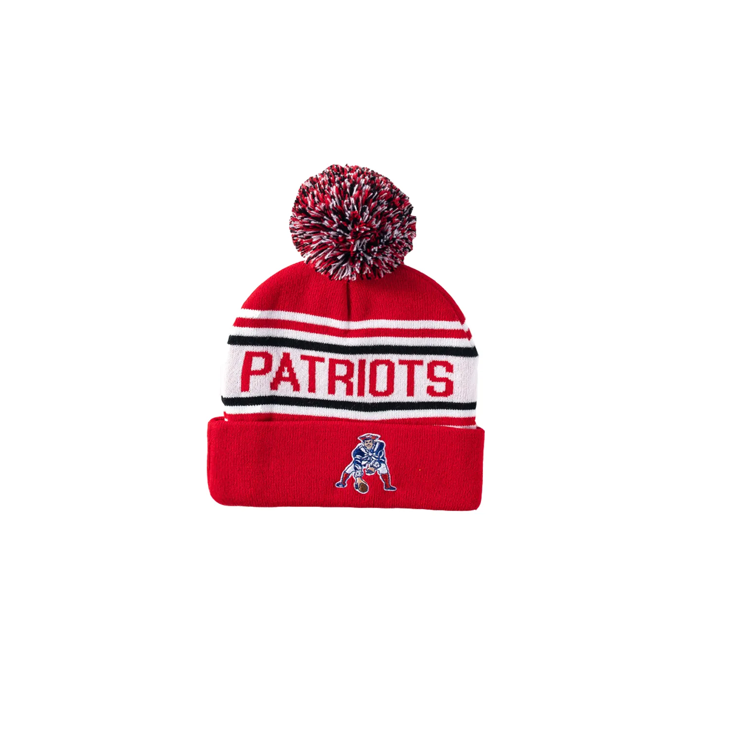 Knit Beanie w/Cuff & Pom 2