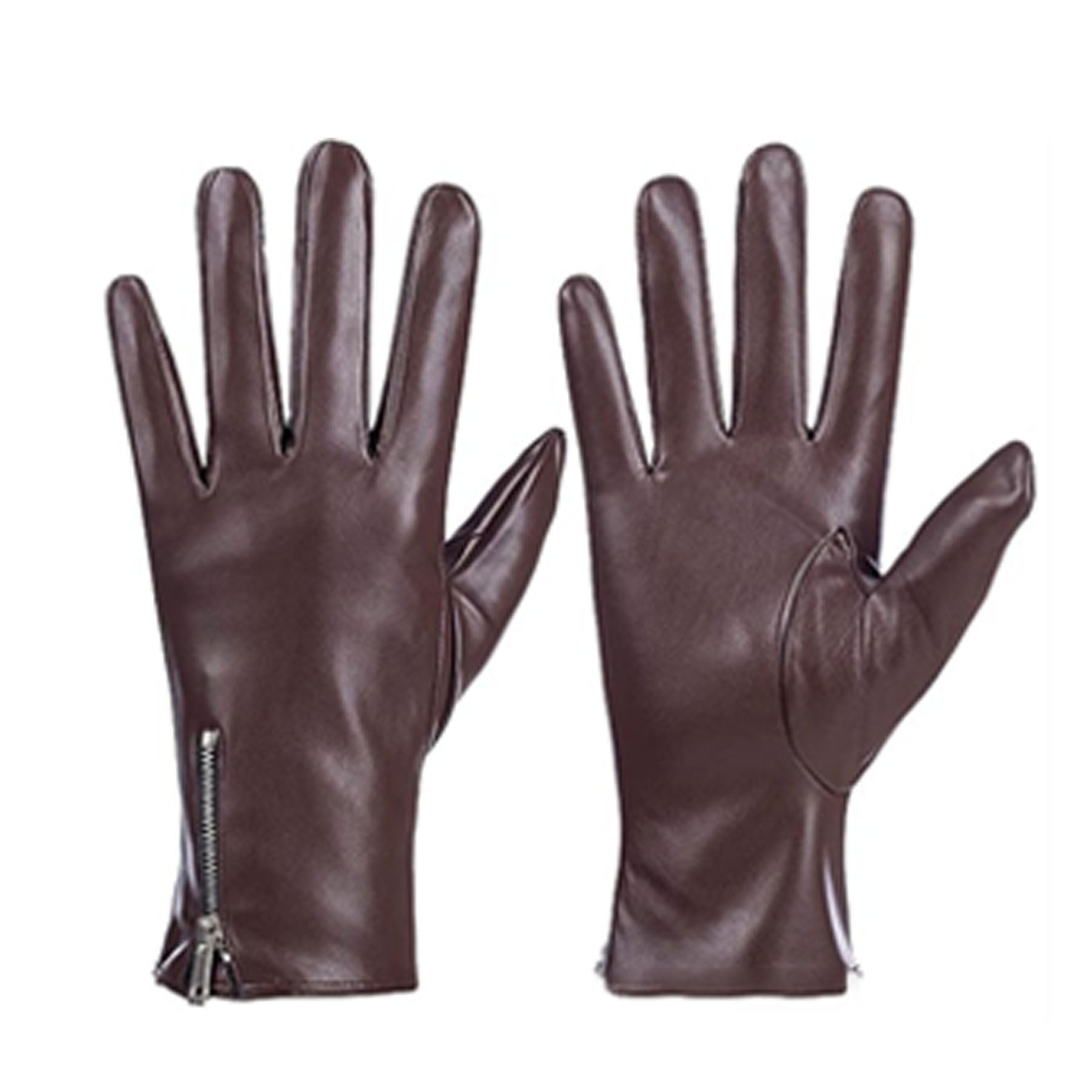 Womens Leather Touchscreen Gloves 4