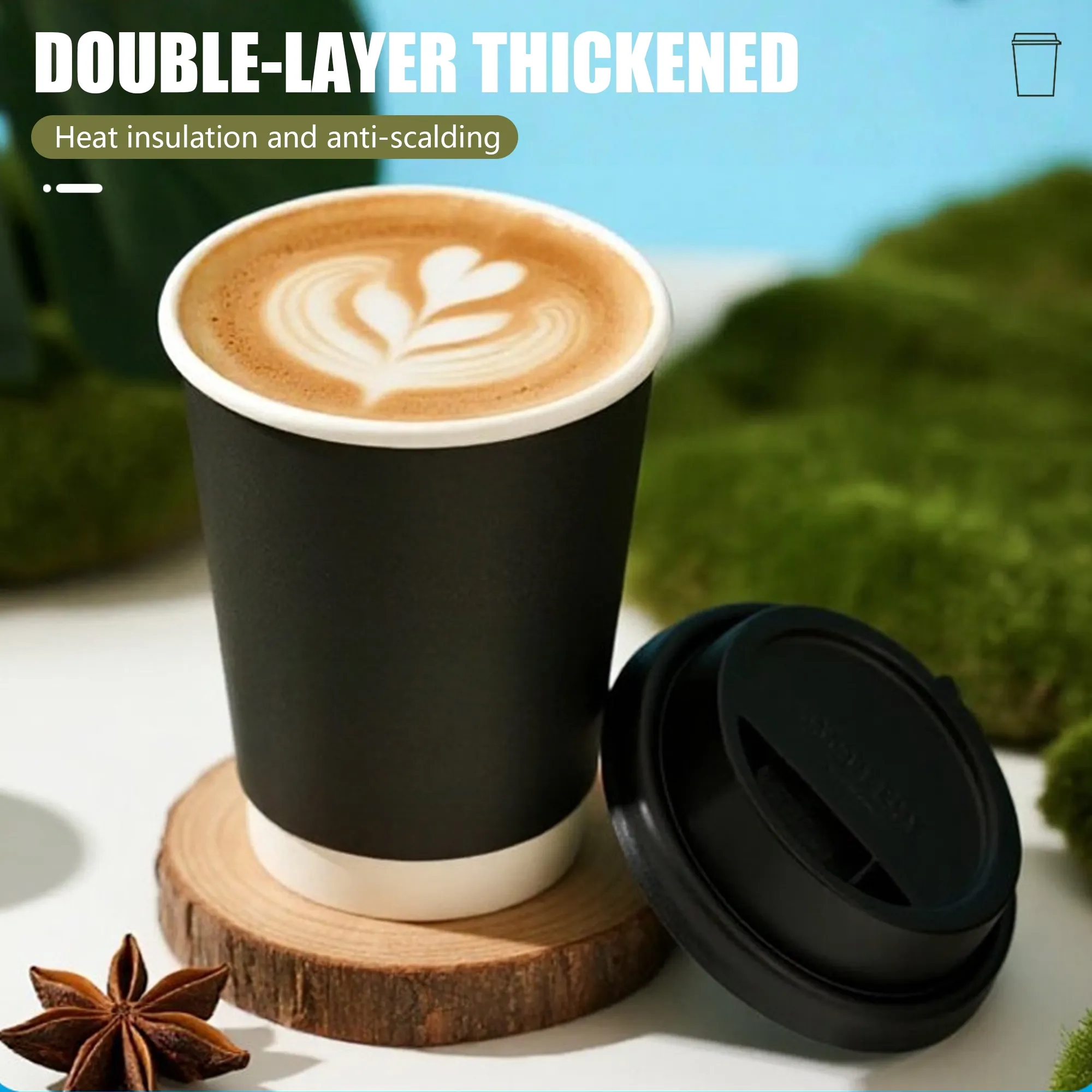 9oz Insulated Paper Cup With Lid Free Shipping 9